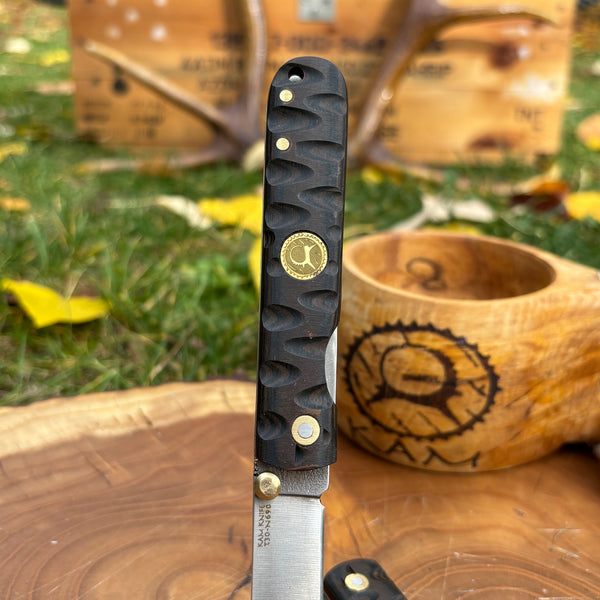 İçten KilitliTactical Katsu Çakı - Siyah/Kahve İşlemeli Kabza -T30 - N 690