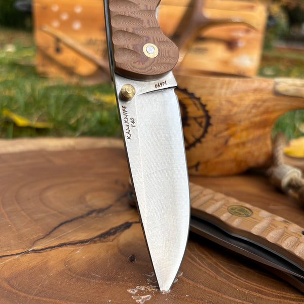 İçten Kilitli Rulmanlı Tactical Çakı Meşe Kompakt Mikarta İşlemeli - T40 - N690